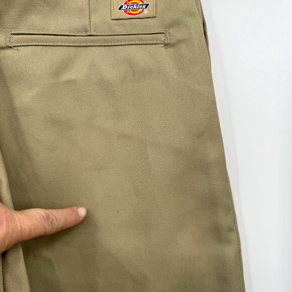 Dickies Mens 874 Original Fit Work Pants 32X34 Khaki Wrinkle Resistant Stain Rel - Picture 9 of 9